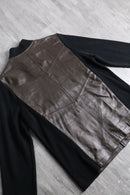 “Bob Mackie”art-deco embroidered leather zip-up jacket
