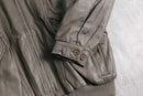taupe leather zip blouson
