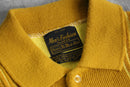 "Sears" mustard switching knit polo shirt