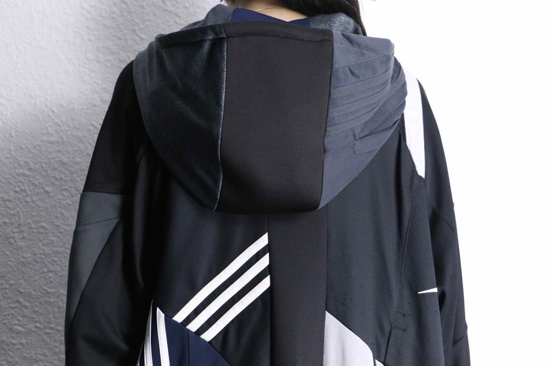 “Re:make” multi panel track hoodie