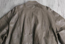 taupe leather zip blouson