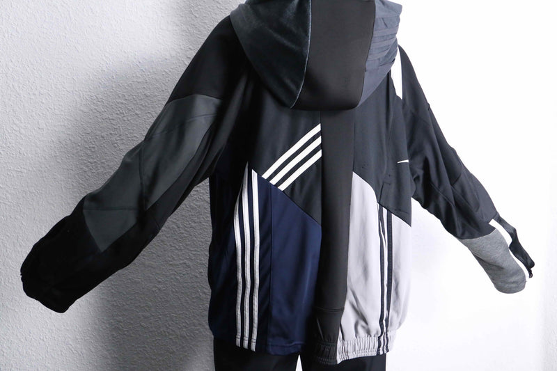 “Re:make” multi panel track hoodie