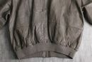 taupe leather zip blouson