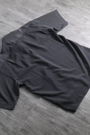 1990s rib knit switching design shirt