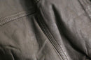 taupe leather zip blouson
