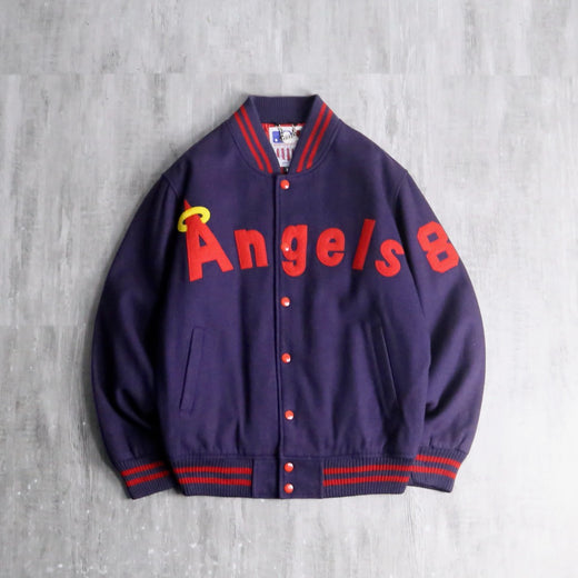 california angels quilted-lined varsity jacket