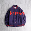 california angels quilted-lined varsity jacket