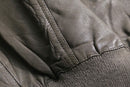 taupe leather zip blouson