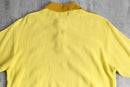 "Sears" mustard switching knit polo shirt