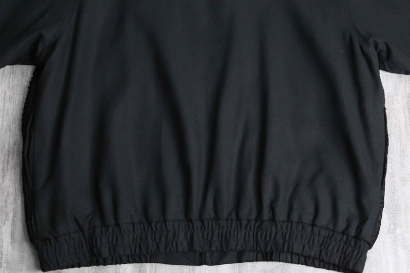 black velours switch design zip jacket