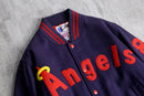 california angels quilted-lined varsity jacket