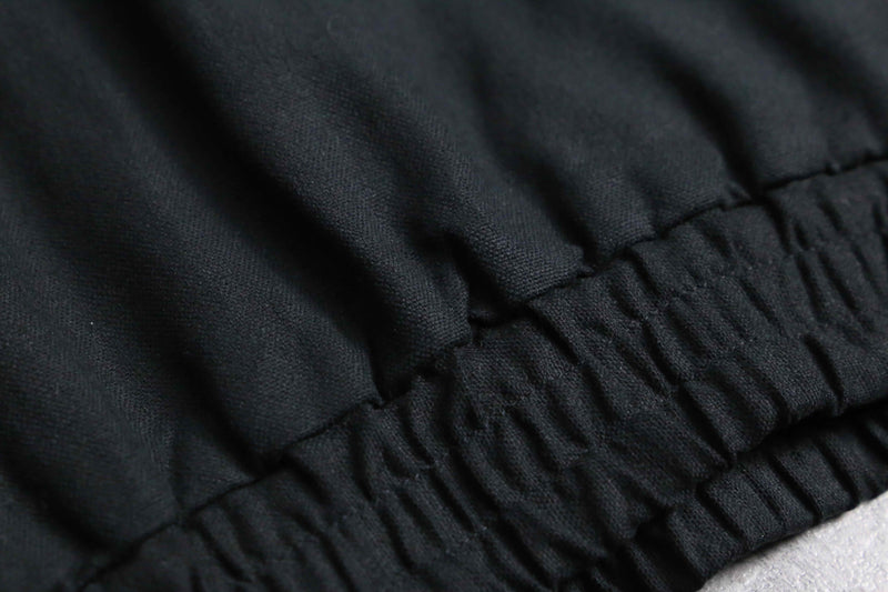 black velours switch design zip jacket