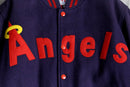 california angels quilted-lined varsity jacket