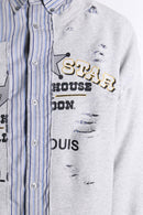 "Re:make" asymmetry&destroy sweat docking shirt