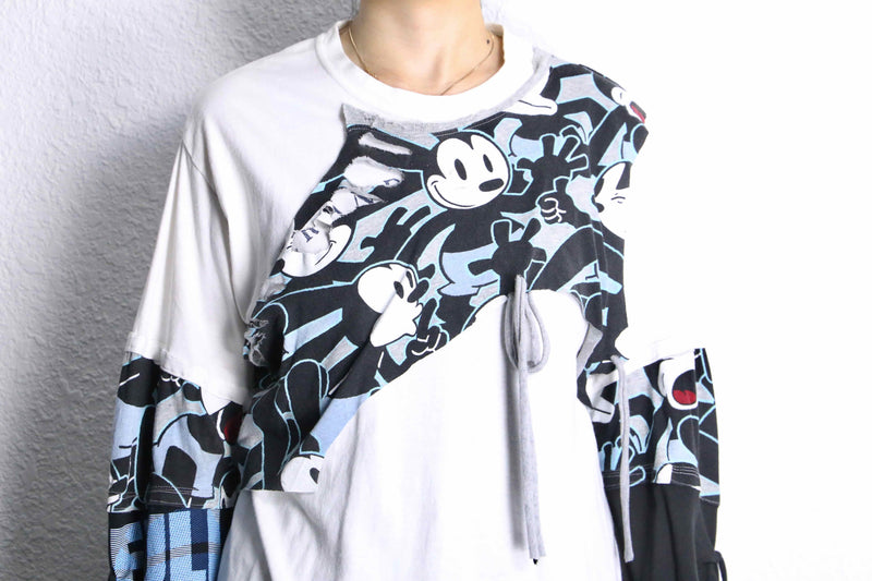 “Remake” 3P docking character chaos L/S tee