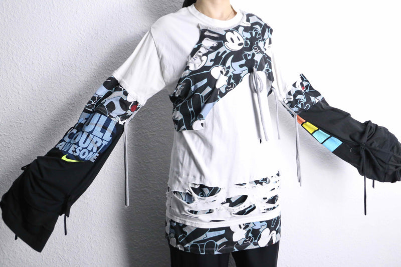 “Remake” 3P docking character chaos L/S tee