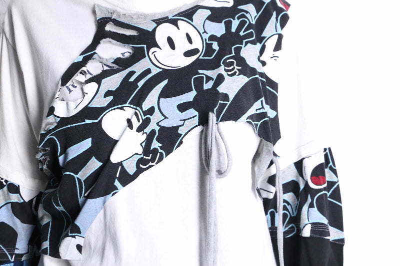 “Remake” 3P docking character chaos L/S tee