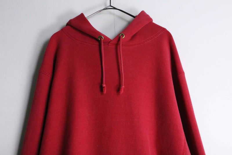 "Champion" reverse weave red color pullover hoodie