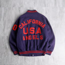 california angels quilted-lined varsity jacket