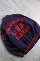 california angels quilted-lined varsity jacket