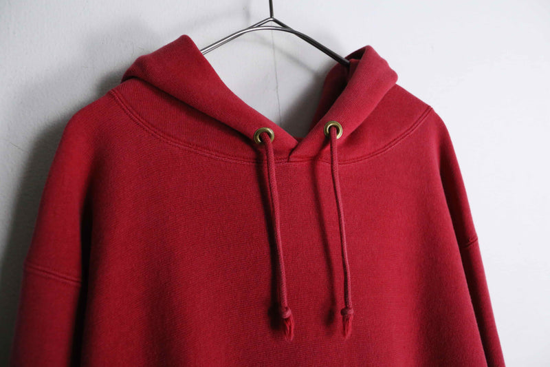 "Champion" reverse weave red color pullover hoodie