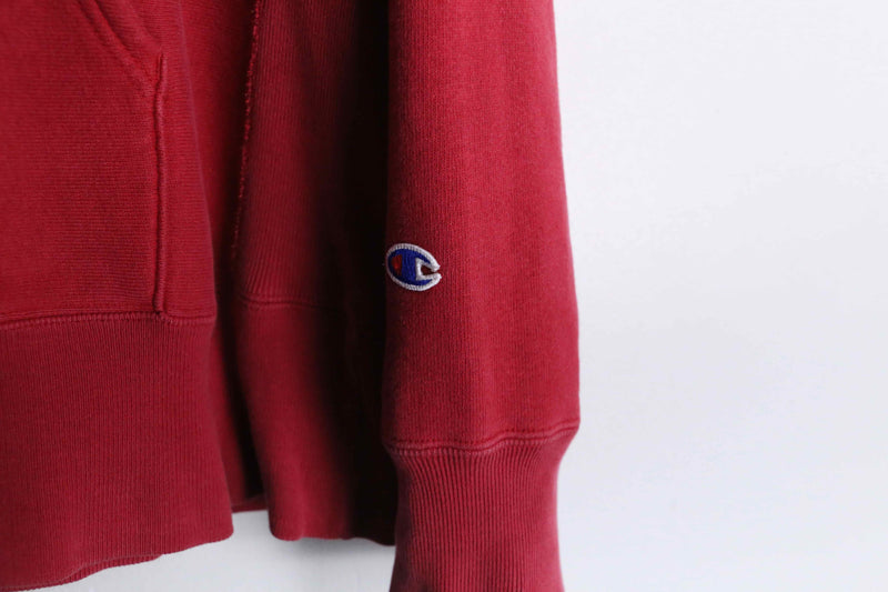 "Champion" reverse weave red color pullover hoodie