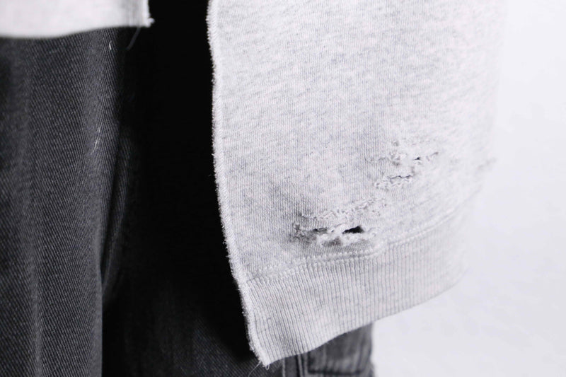 "Re:make" asymmetry&destroy sweat docking shirt