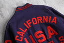 california angels quilted-lined varsity jacket