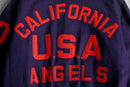 california angels quilted-lined varsity jacket