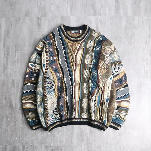 “TUNDRA”multi-pattern textured 3D knit