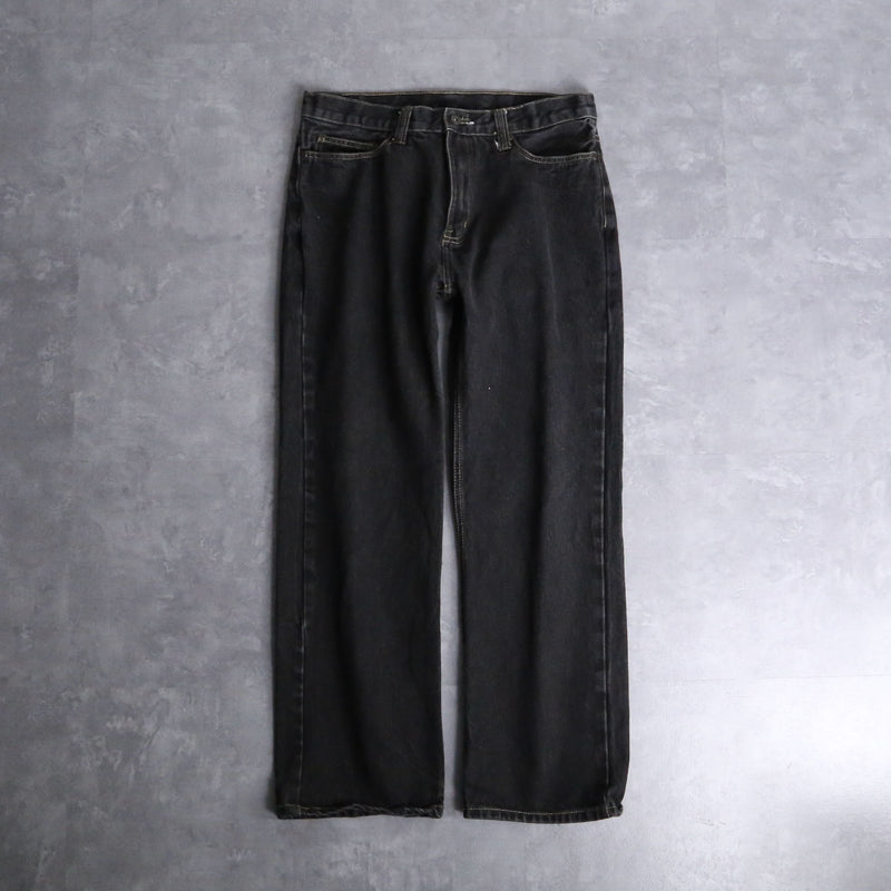 black color straight denim pants