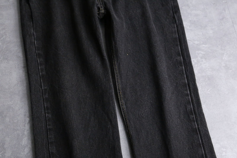 black color straight denim pants