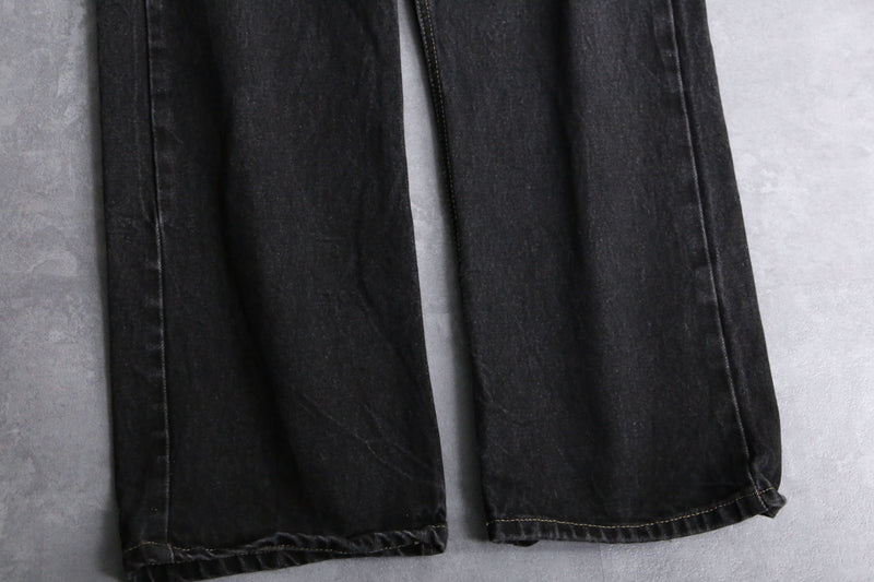 black color straight denim pants