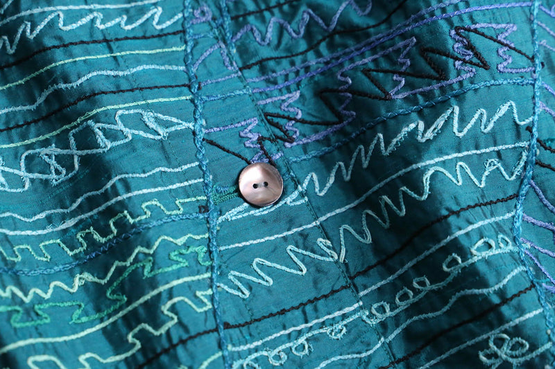 ”CHICO’S” silk 100% total pattern jacket