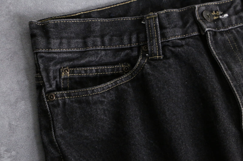 black color straight denim pants