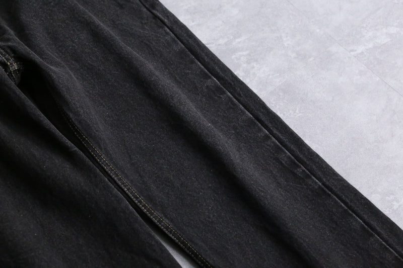 black color straight denim pants