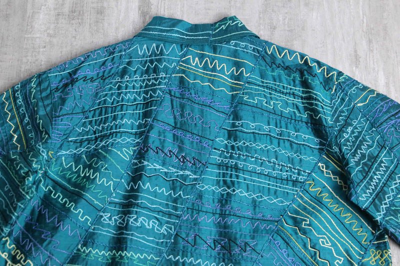 ”CHICO’S” silk 100% total pattern jacket