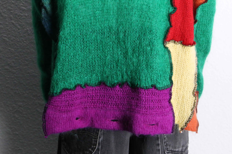 "Re:make" mohair docking cardigan