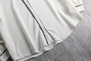 ivory contrast trim concealed placket shirt