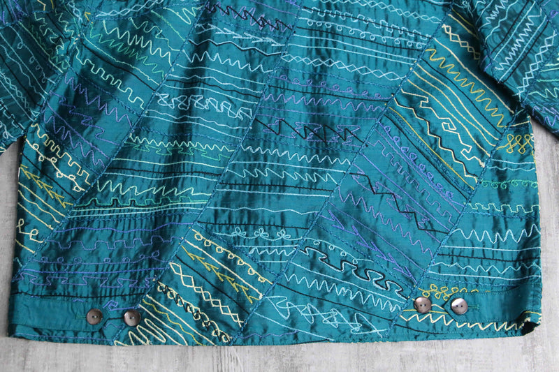 ”CHICO’S” silk 100% total pattern jacket