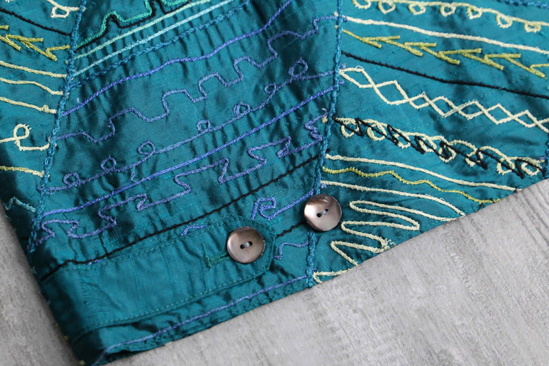 ”CHICO’S” silk 100% total pattern jacket