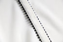 ivory contrast trim concealed placket shirt