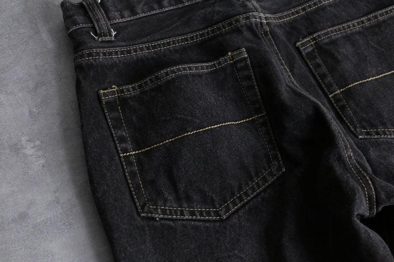 black color straight denim pants