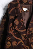 1990-00s arabesque pattern tapestry coat