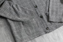 grayish cotton short jacket