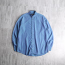 iridescent blue rayon stand collar shirt