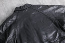metal-clip heavy leather fireman jaket