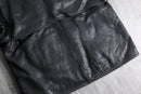 metal-clip heavy leather fireman jaket