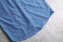 iridescent blue rayon stand collar shirt