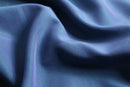 iridescent blue rayon stand collar shirt